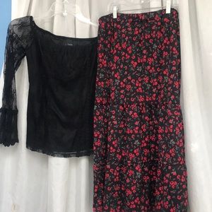Lark&grey floral skirt